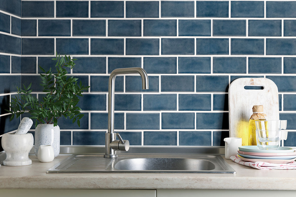 MS International Bay Glossy Blue 3 x 6 Ceramic Wall Tile