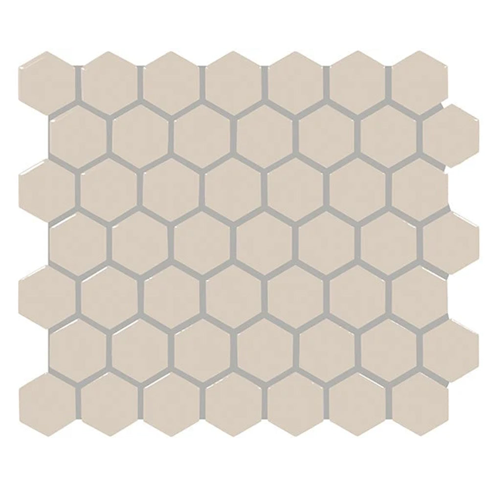 American Olean Color Story Mosaic 1.5" Hexagon 12" x 14" Ceramic Mosaic