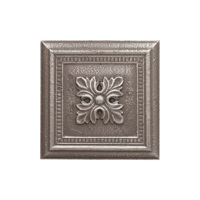 Questech Fleur Deco 4" x 4" Metal Tile
