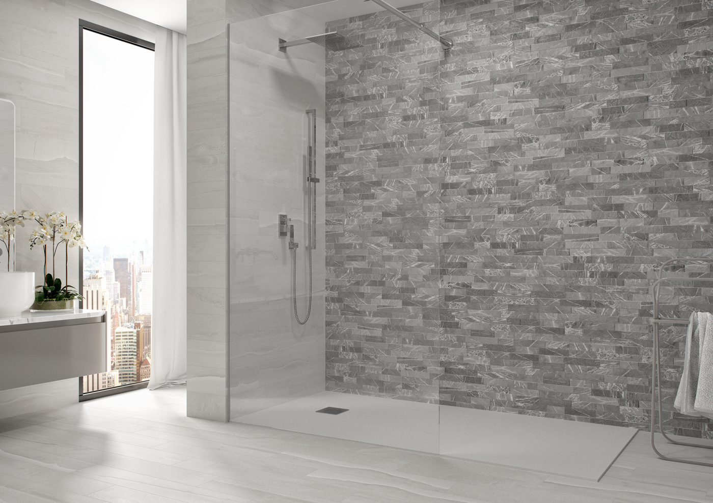 QDI Surfaces Ordino 3" x 17.5" Porcelain Tile