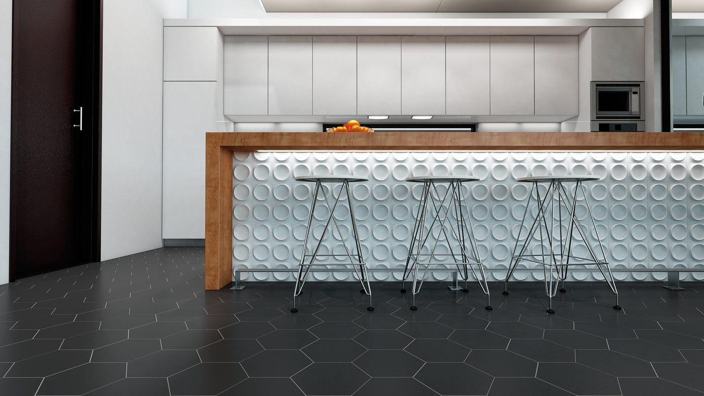 WOW Floor Tiles Hex 8" x 9" Porcelain Tile