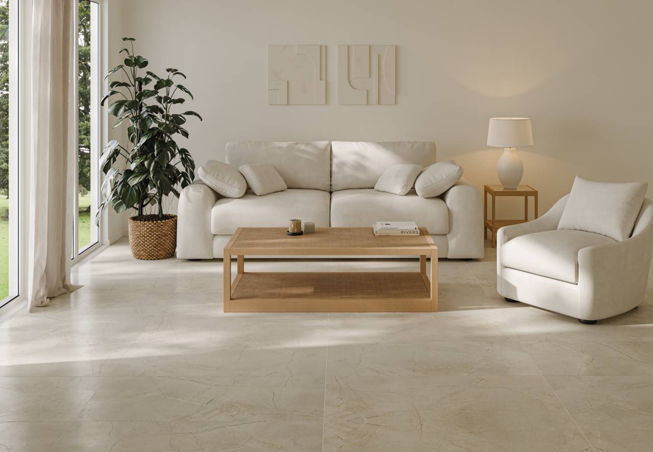 Bedrosians Crema Marfil 24" x 48" Porcelain Tile