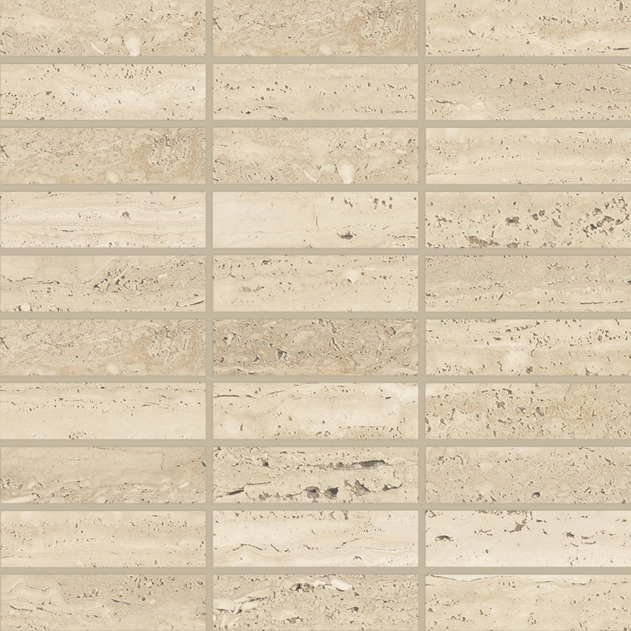 Bedrosians Sensi Roma 1 x 4 Straight 12" x 12" Porcelain Mosaic