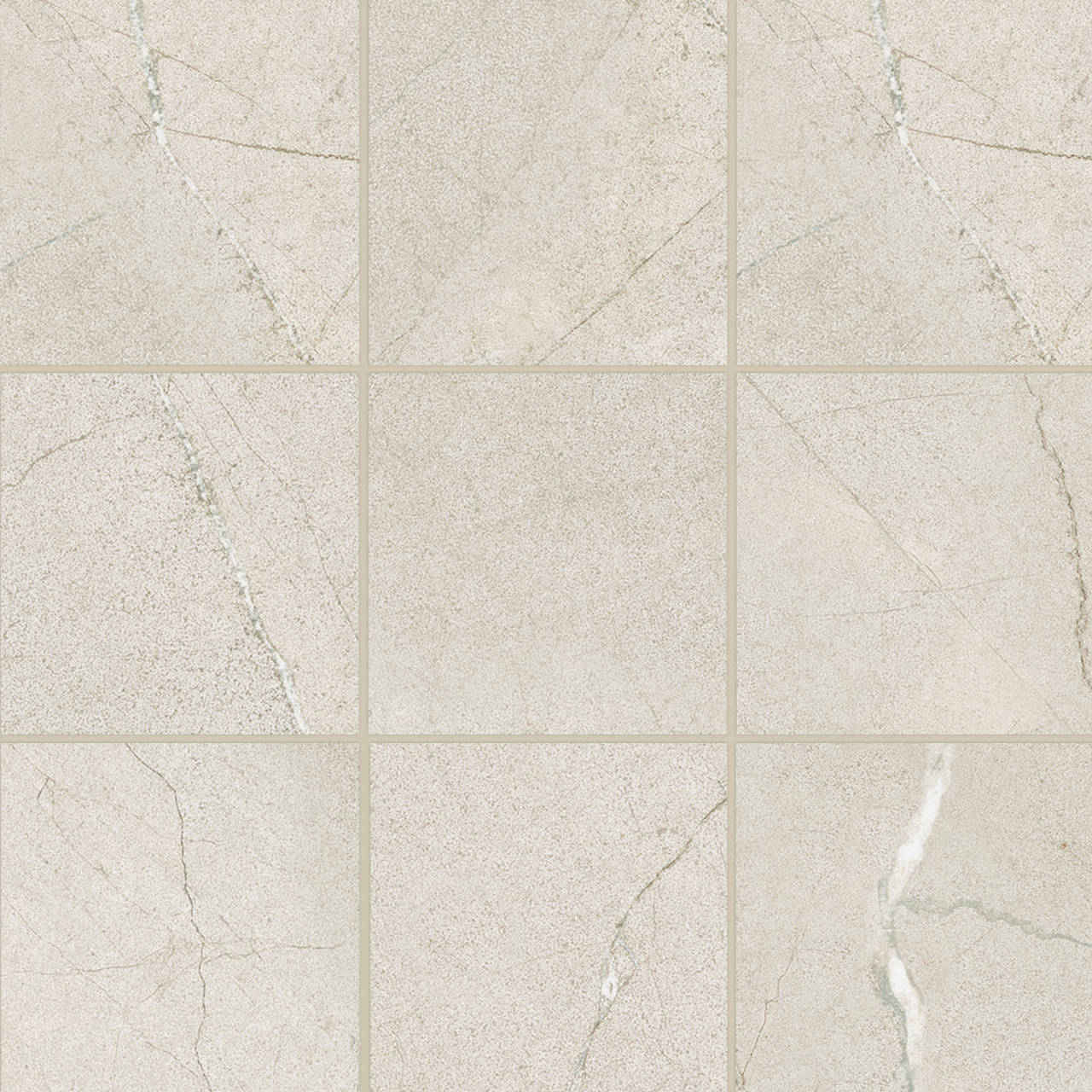 Bedrosians Crema Marfil 4 x 4 12" x 12" Porcelain Mosaic