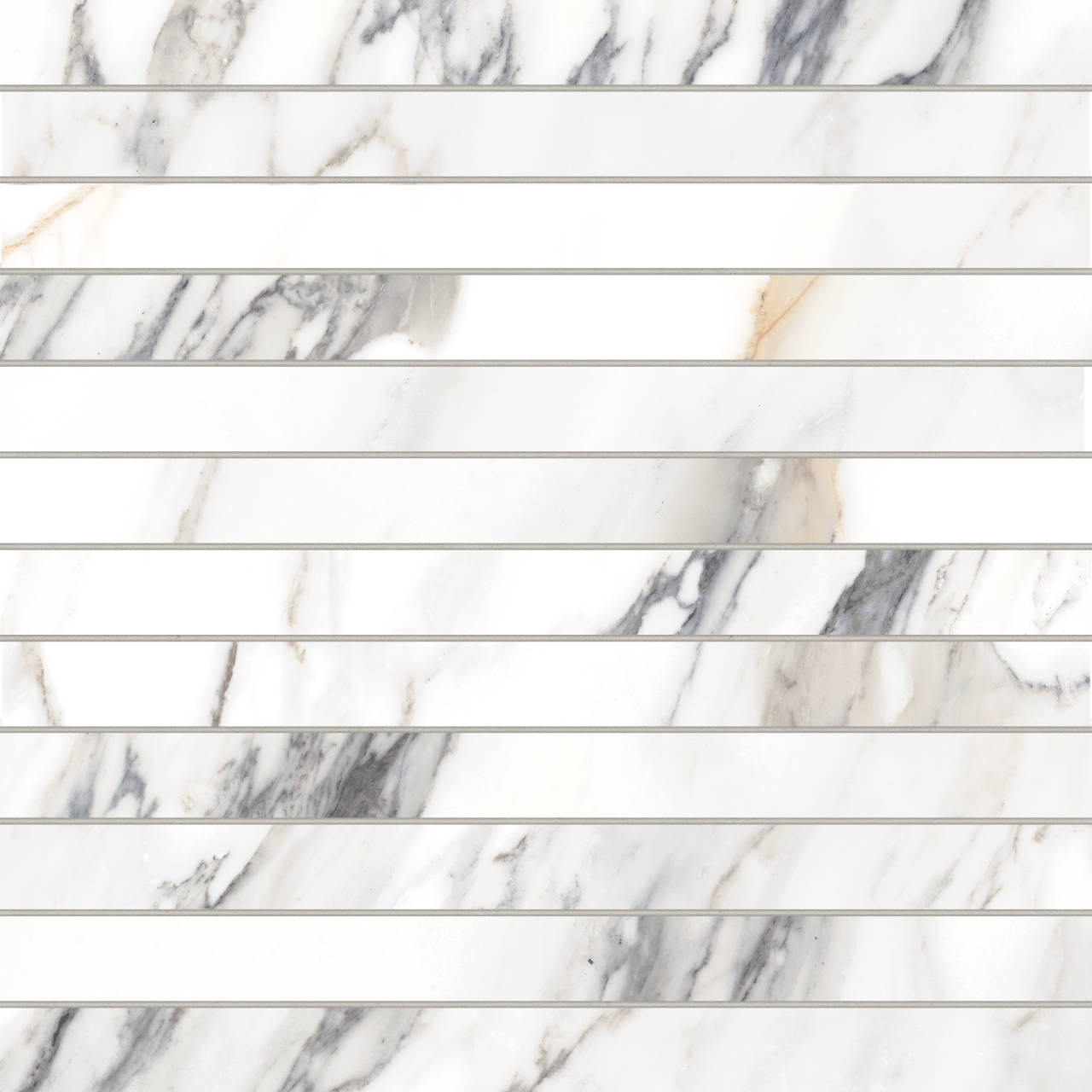 Bedrosians Prati 1 x 12 12" x 12" Porcelain Mosaic