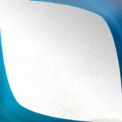 WOW Blanc Et Bleu 5" x 5" Ceramic Tile