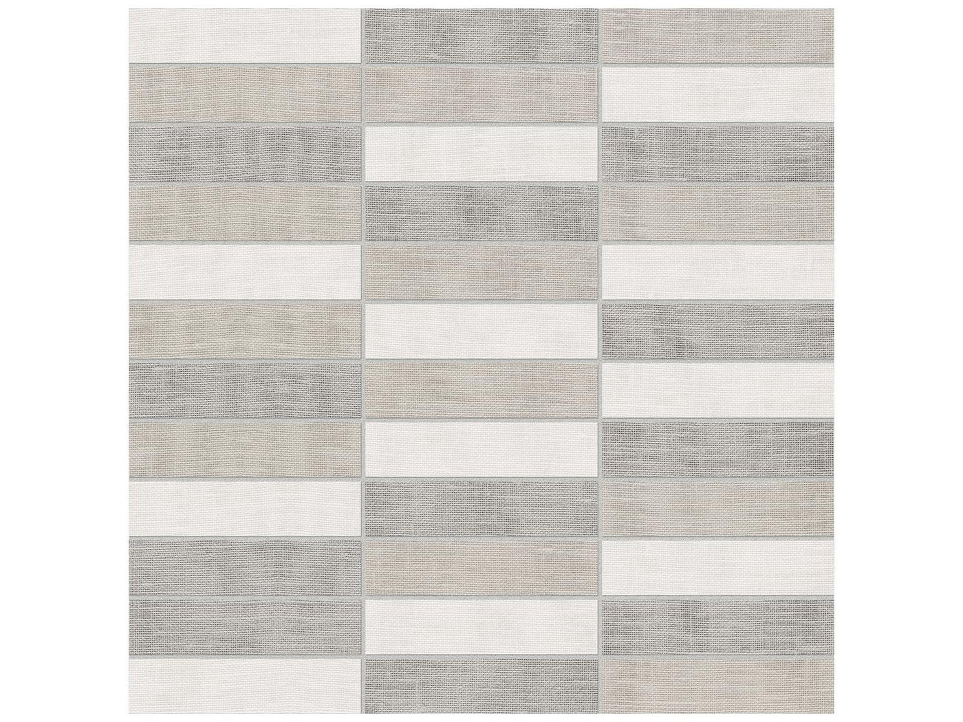 Anatolia Belgian Linen 1 x 4 Stacked 11.73" x 11.73" Porcelain Mosaic