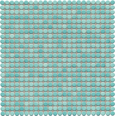 Agrob Buchtal Loop 0.5" x 0.5" Round 12.44" x 12.44" Porcelain Mosaic
