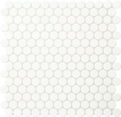 Agrob Buchtal Loop 1" x 1" Round 12.44" x 12.84" Porcelain Mosaic
