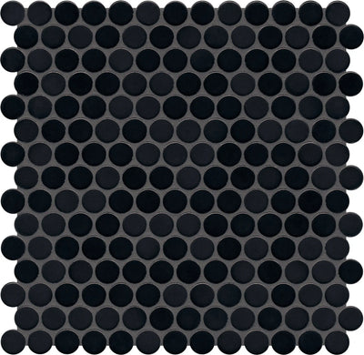 Agrob Buchtal Loop 1" x 1" Round 12.44" x 12.84" Porcelain Mosaic
