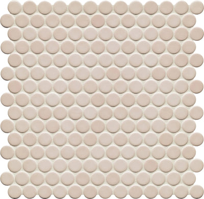 Agrob Buchtal Loop 1" x 1" Round 12.44" x 12.84" Porcelain Mosaic