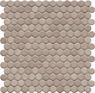 Agrob Buchtal Loop 1" x 1" Round 12.44" x 12.84" Porcelain Mosaic