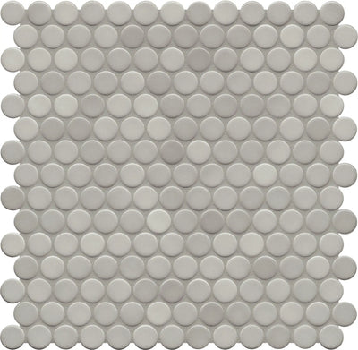 Agrob Buchtal Loop 1" x 1" Round 12.44" x 12.84" Porcelain Mosaic