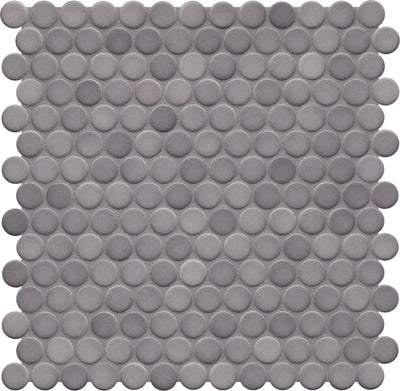 Agrob Buchtal Loop 1" x 1" Round 12.44" x 12.84" Porcelain Mosaic