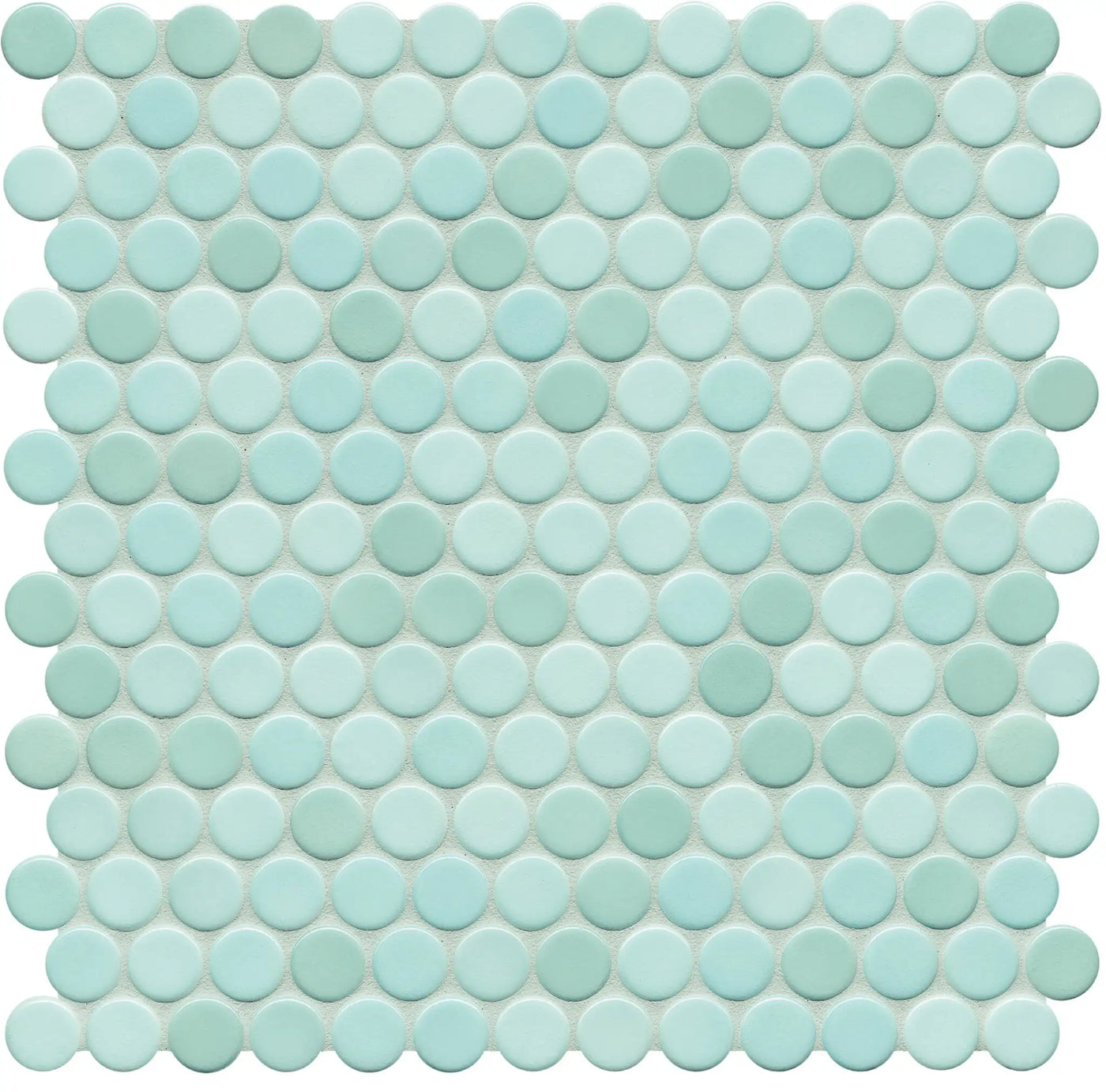 Agrob Buchtal Loop 1" x 1" Round 12.44" x 12.84" Porcelain Mosaic