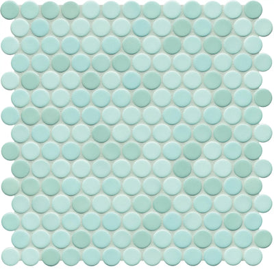 Agrob Buchtal Loop 1" x 1" Round 12.44" x 12.84" Porcelain Mosaic