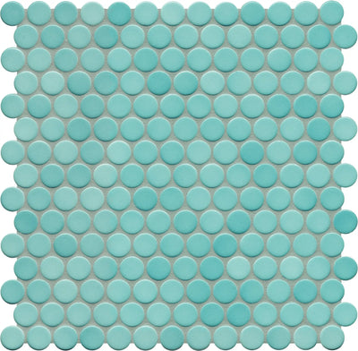 Agrob Buchtal Loop 1" x 1" Round 12.44" x 12.84" Porcelain Mosaic