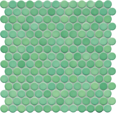 Agrob Buchtal Loop 1" x 1" Round 12.44" x 12.84" Porcelain Mosaic