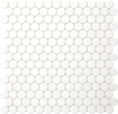 Agrob Buchtal Loop 1" x 1" Anti-Slip Round 12.44" x 12.84" Porcelain Mosaic