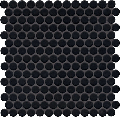 Agrob Buchtal Loop 1" x 1" Anti-Slip Round 12.44" x 12.84" Porcelain Mosaic