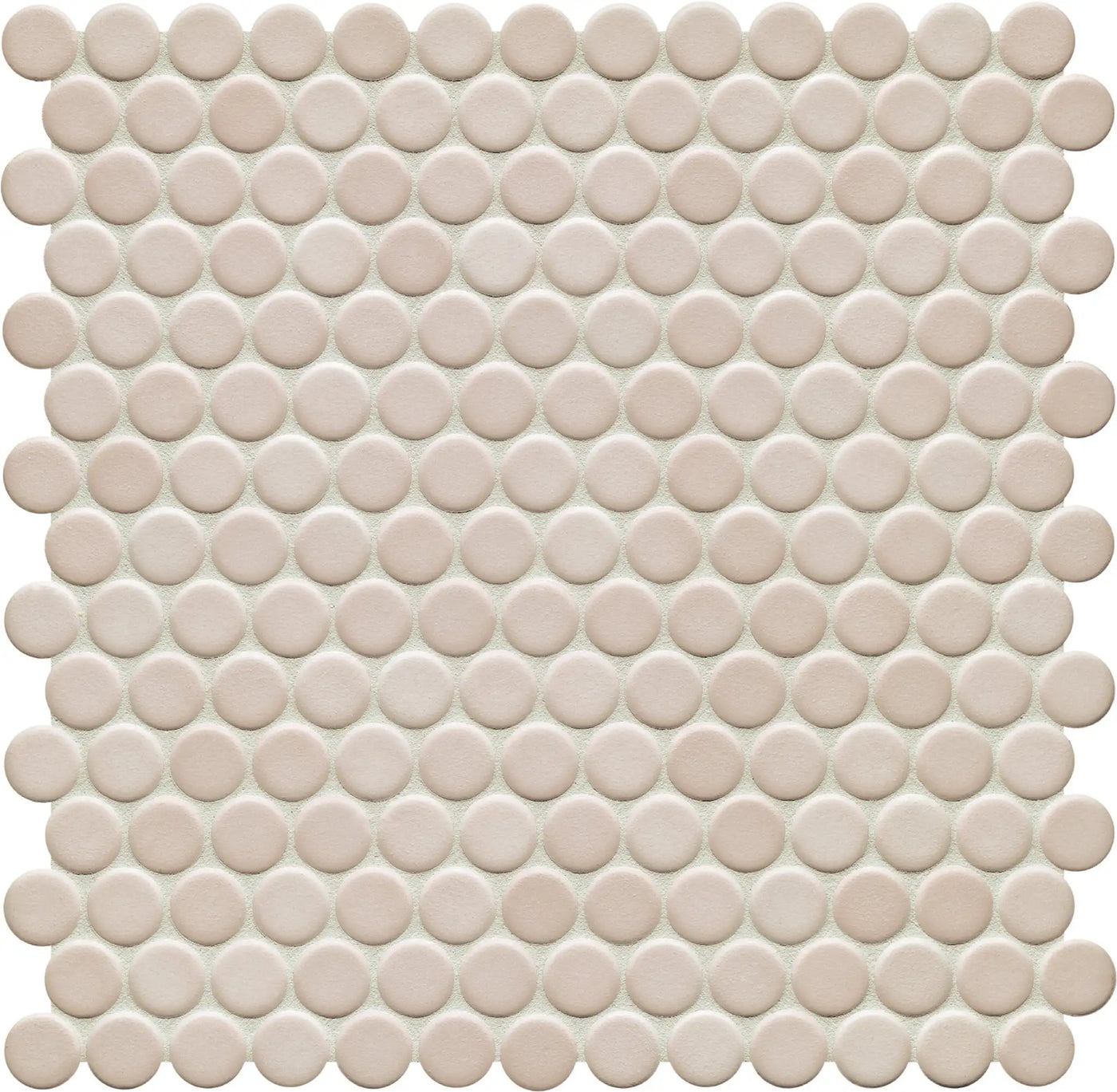 Agrob Buchtal Loop 1" x 1" Anti-Slip Round 12.44" x 12.84" Porcelain Mosaic
