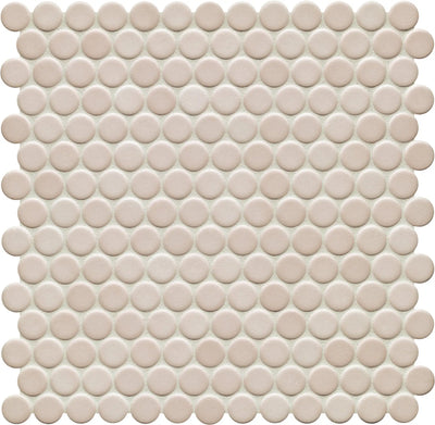 Agrob Buchtal Loop 1" x 1" Anti-Slip Round 12.44" x 12.84" Porcelain Mosaic