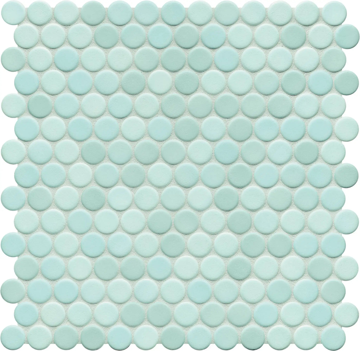 Agrob Buchtal Loop 1" x 1" Anti-Slip Round 12.44" x 12.84" Porcelain Mosaic