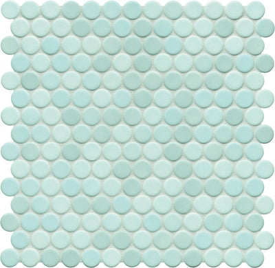 Agrob Buchtal Loop 1" x 1" Anti-Slip Round 12.44" x 12.84" Porcelain Mosaic