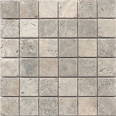 Aspire Stone Travertine 2 x 2 Square 12" x 12" Travertine Mosaic