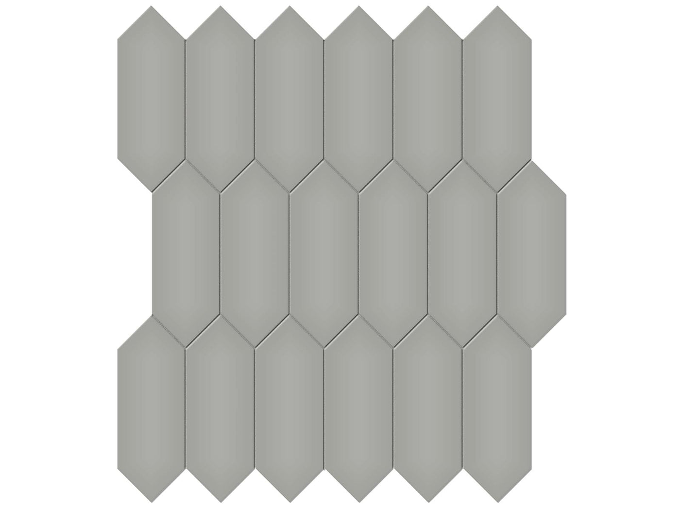 Anatolia Soho 2 x 5 Picket 11.18" x 12.52" Porcelain Mosaic