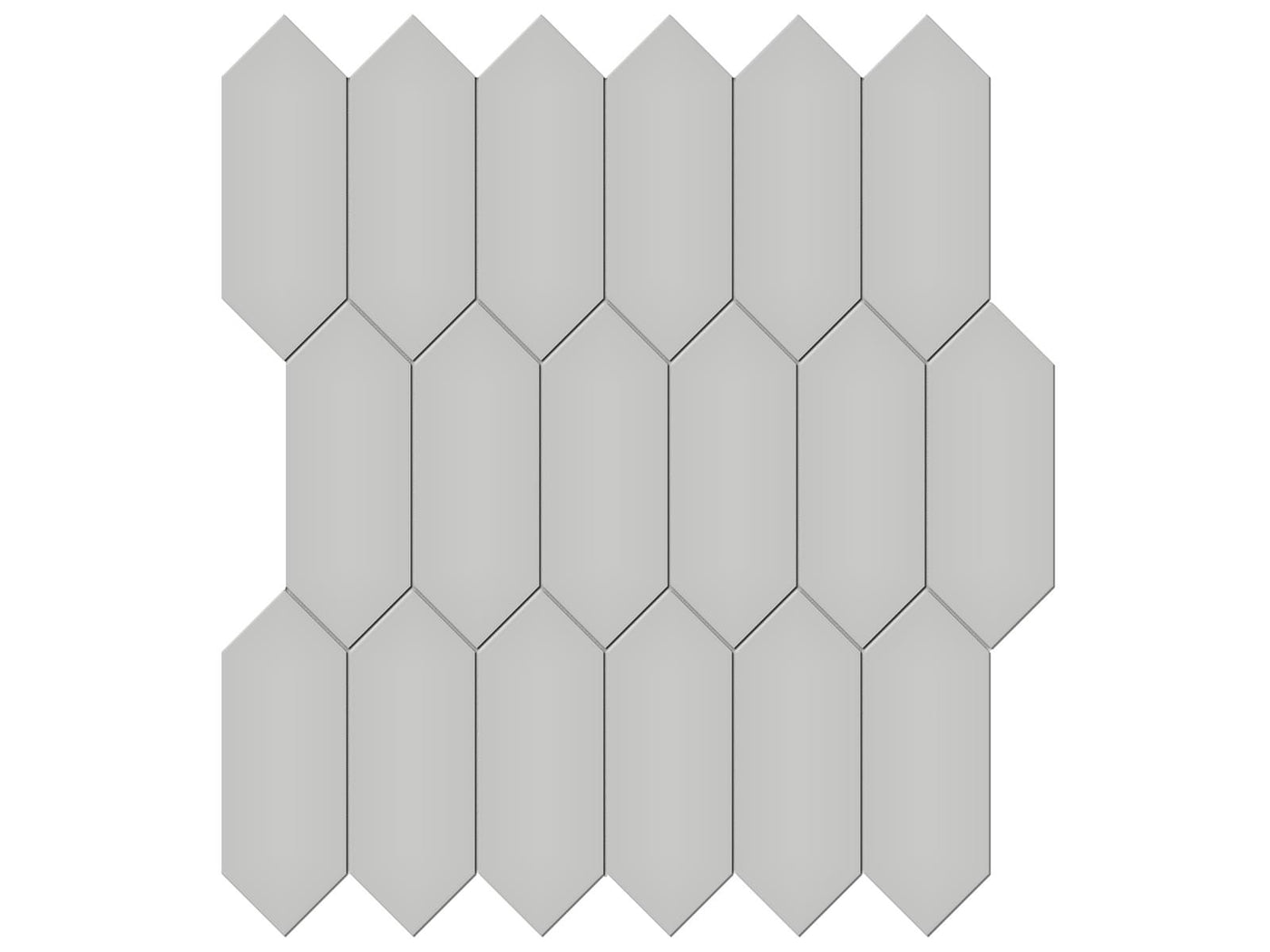Anatolia Soho 2 x 5 Picket 11.18" x 12.52" Porcelain Mosaic