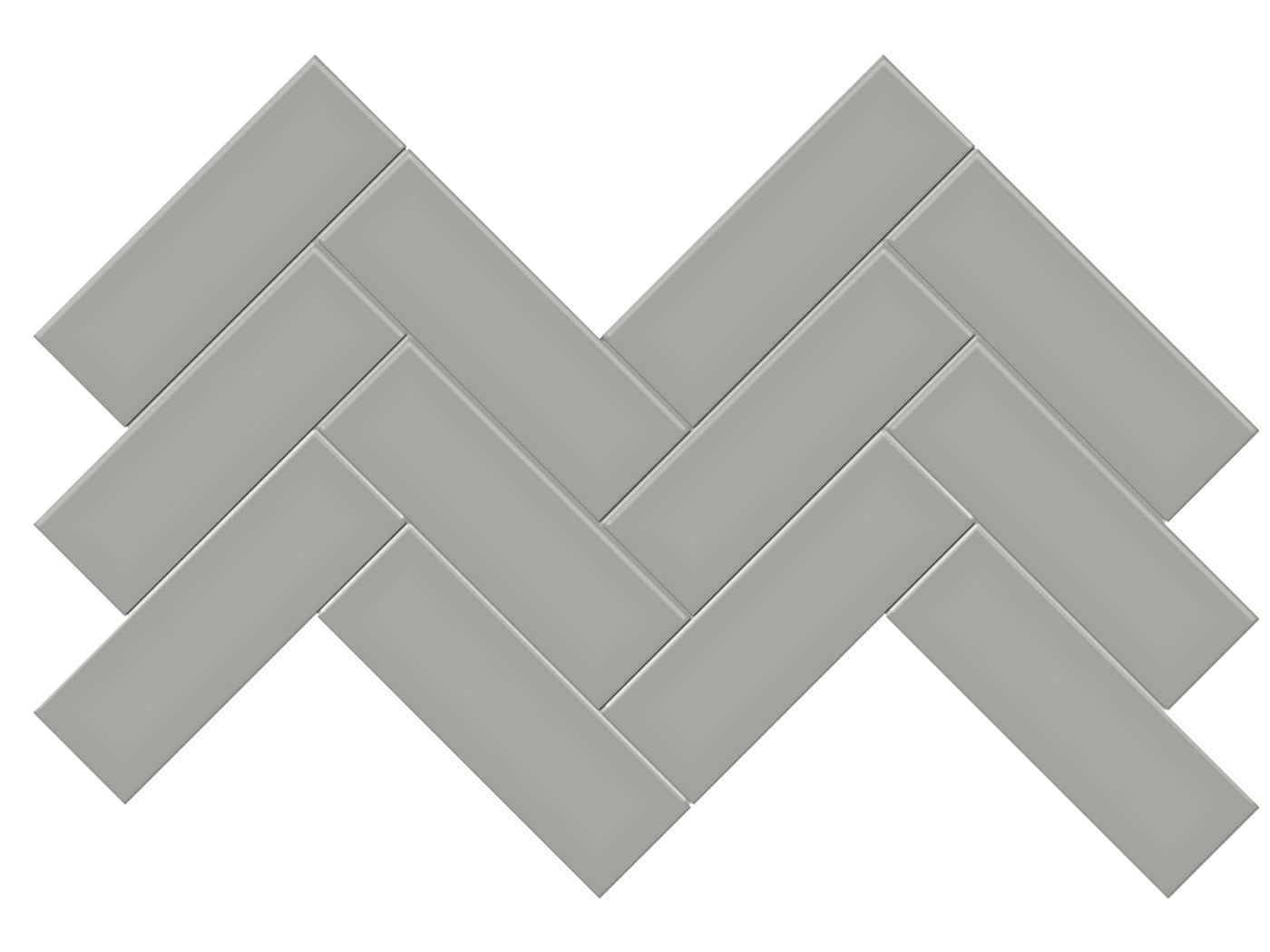 Anatolia Soho 2 x 6 Herringbone 8.23" x 16.61" Porcelain Mosaic