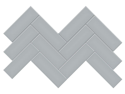 Anatolia Soho 2 x 6 Herringbone 8.23" x 16.61" Porcelain Mosaic