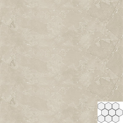 Del Conca USA Horizons Hex 4 x 4 10" x 12" Porcelain Mosaic