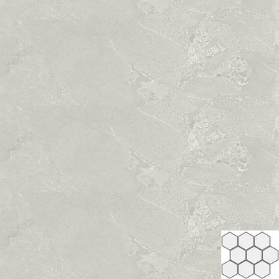 Del Conca USA Horizons Hex 4 x 4 10" x 12" Porcelain Mosaic