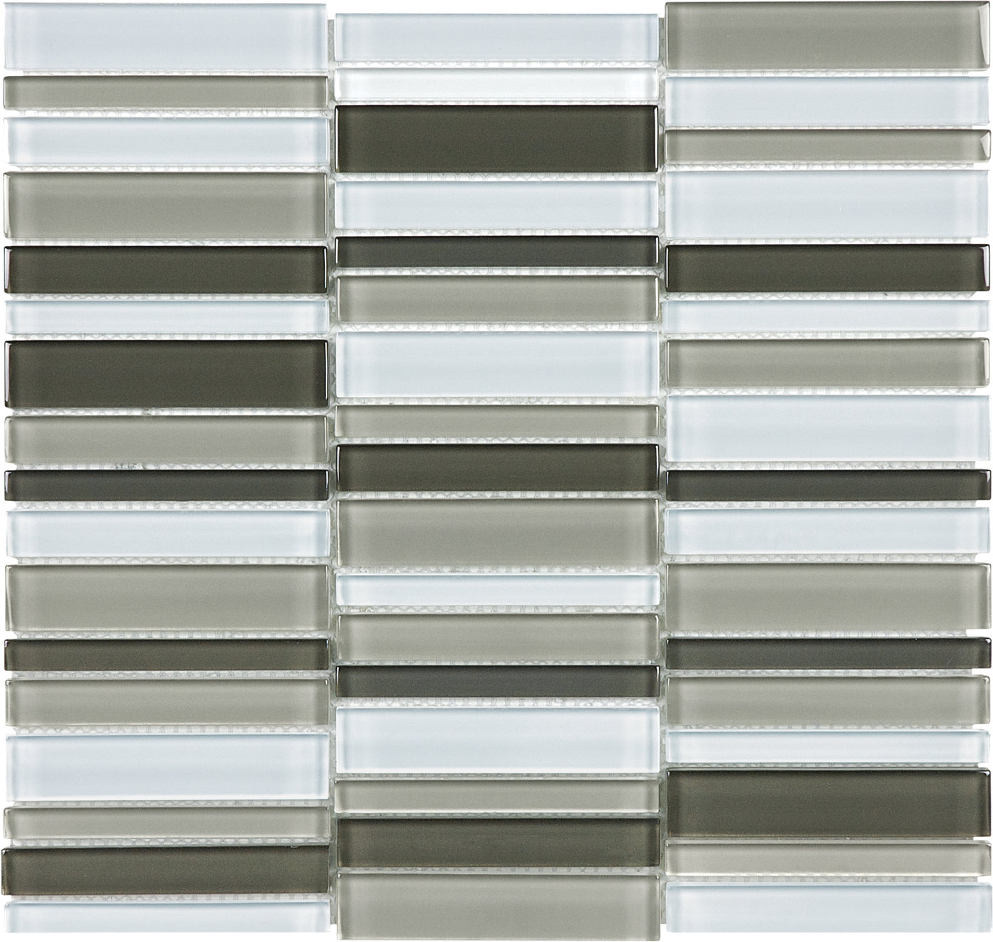 Tesoro Element 1 x 4 Stacked 11.25" x 11.75" Glass Mosaic