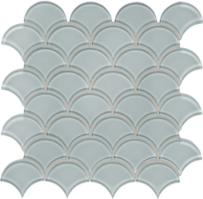 Tesoro Element Scallop 11.75" x 11.75" Glass Mosaic