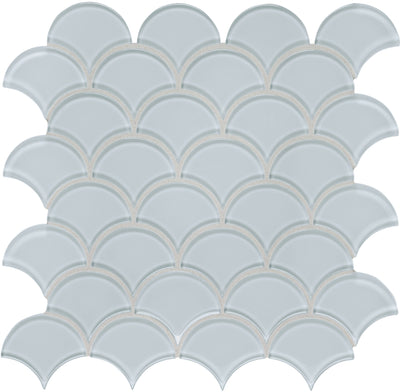 Tesoro Element Scallop 11.75" x 11.75" Glass Mosaic