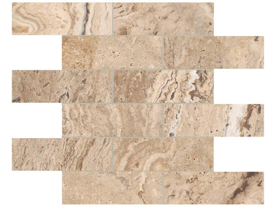 Anatolia Antico 2 x 6 Brick 11.77" x 11.77" Porcelain Mosaic