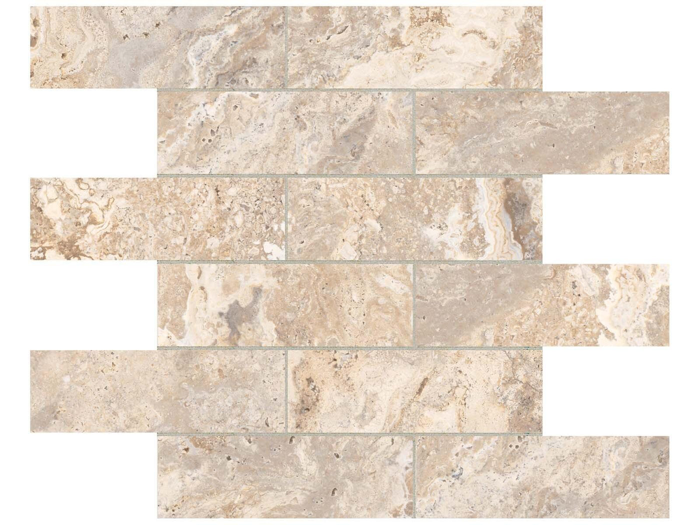 Anatolia Antico 2 x 6 Brick 11.77" x 11.77" Porcelain Mosaic