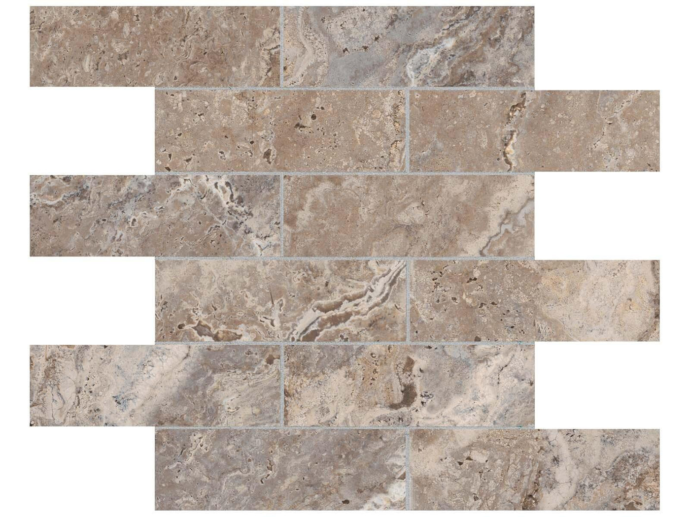 Anatolia Antico 2 x 6 Brick 11.77" x 11.77" Porcelain Mosaic