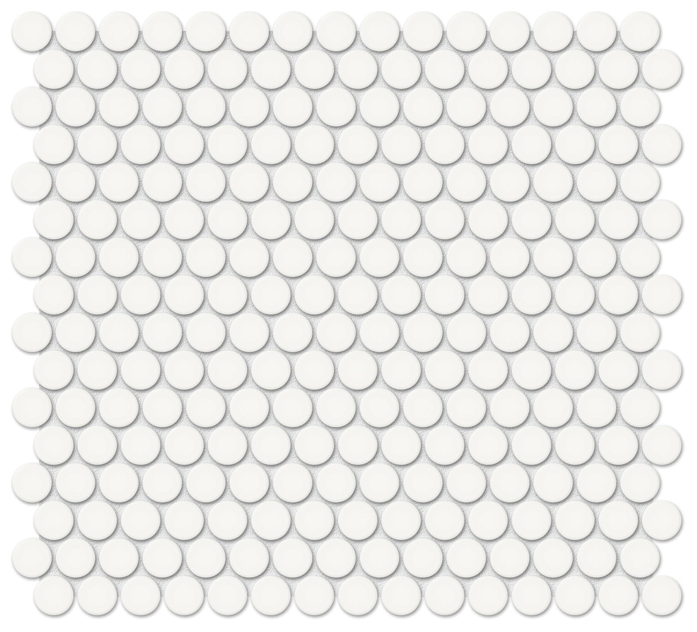 Tesoro Soho Penny Round 11.5" x 12.25" Ceramic Mosaic