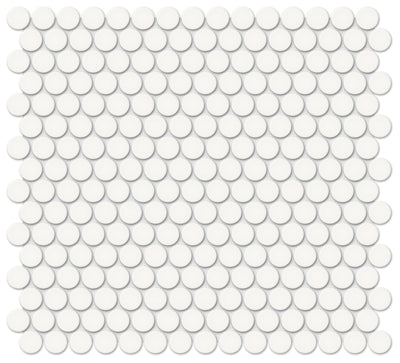 Tesoro Soho Penny Round 11.5" x 12.25" Ceramic Mosaic