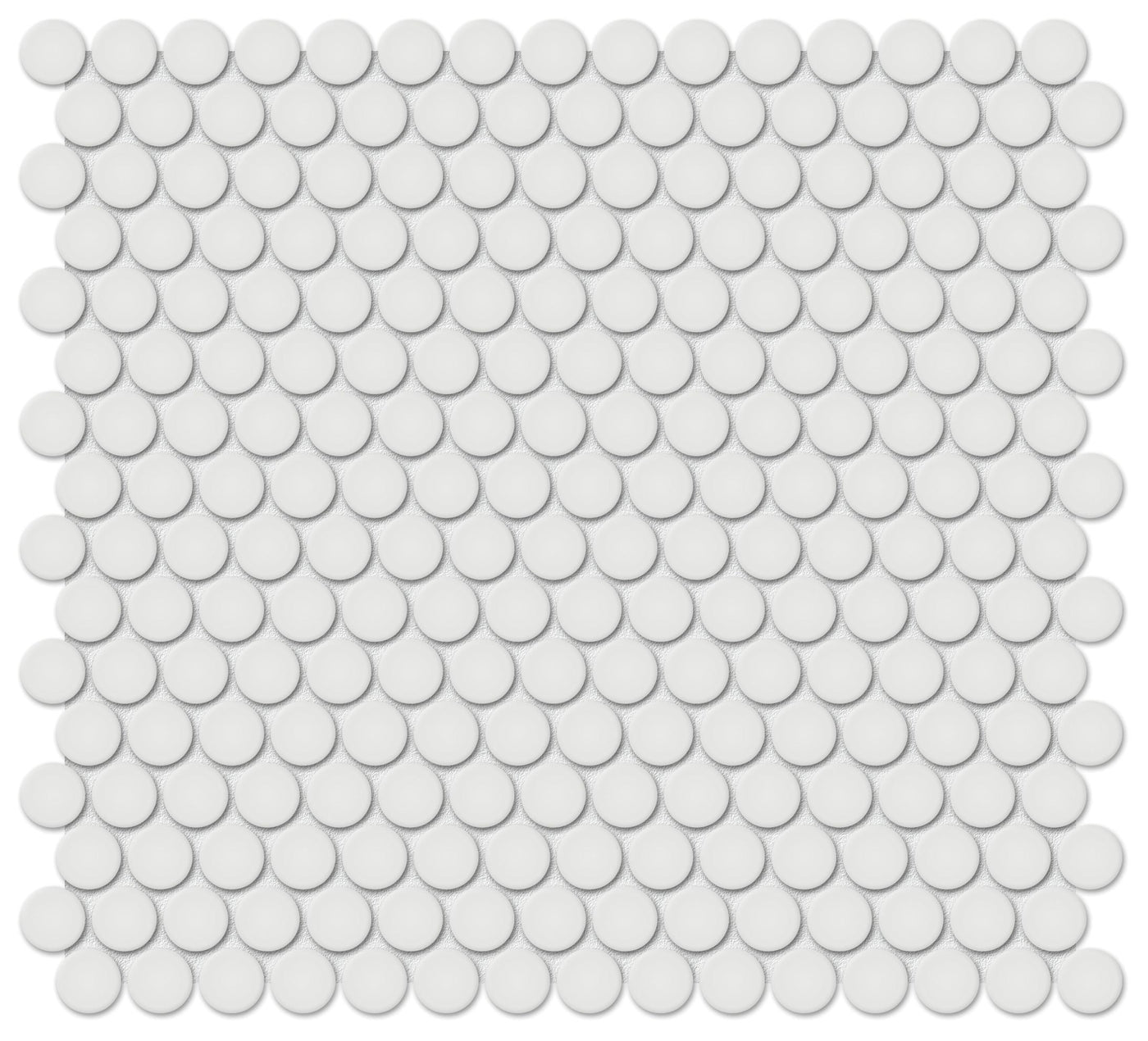 Tesoro Soho Penny Round 11.5" x 12.25" Ceramic Mosaic