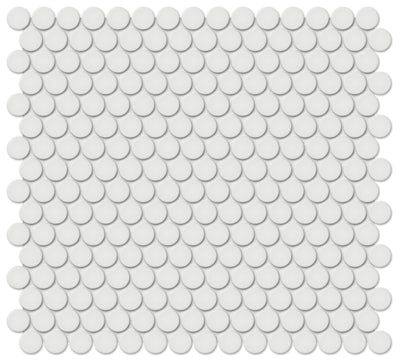 Tesoro Soho Penny Round 11.5" x 12.25" Ceramic Mosaic