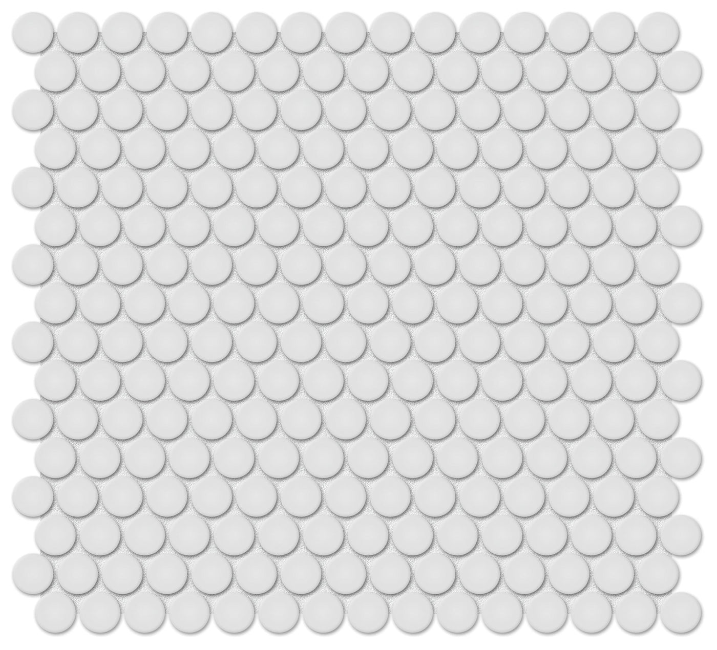 Tesoro Soho Penny Round 11.5" x 12.25" Ceramic Mosaic