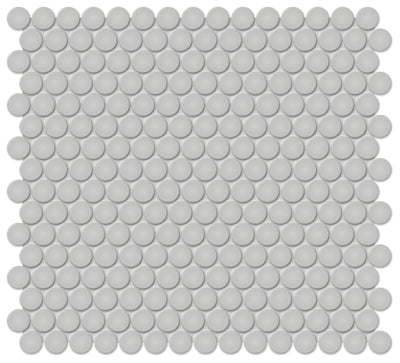 Tesoro Soho Penny Round 11.5" x 12.25" Ceramic Mosaic