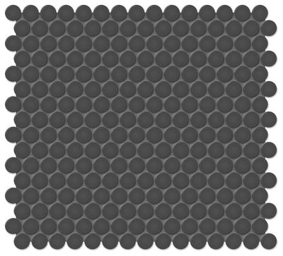Tesoro Soho Penny Round 11.5" x 12.25" Ceramic Mosaic