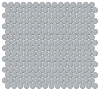 Tesoro Soho Penny Round 11.5" x 12.25" Ceramic Mosaic