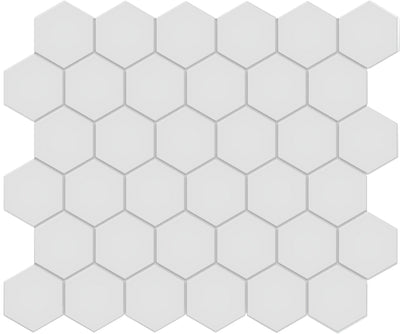 Tesoro Soho 2" Hexagon 10.75" x 11.5" Ceramic Mosaic